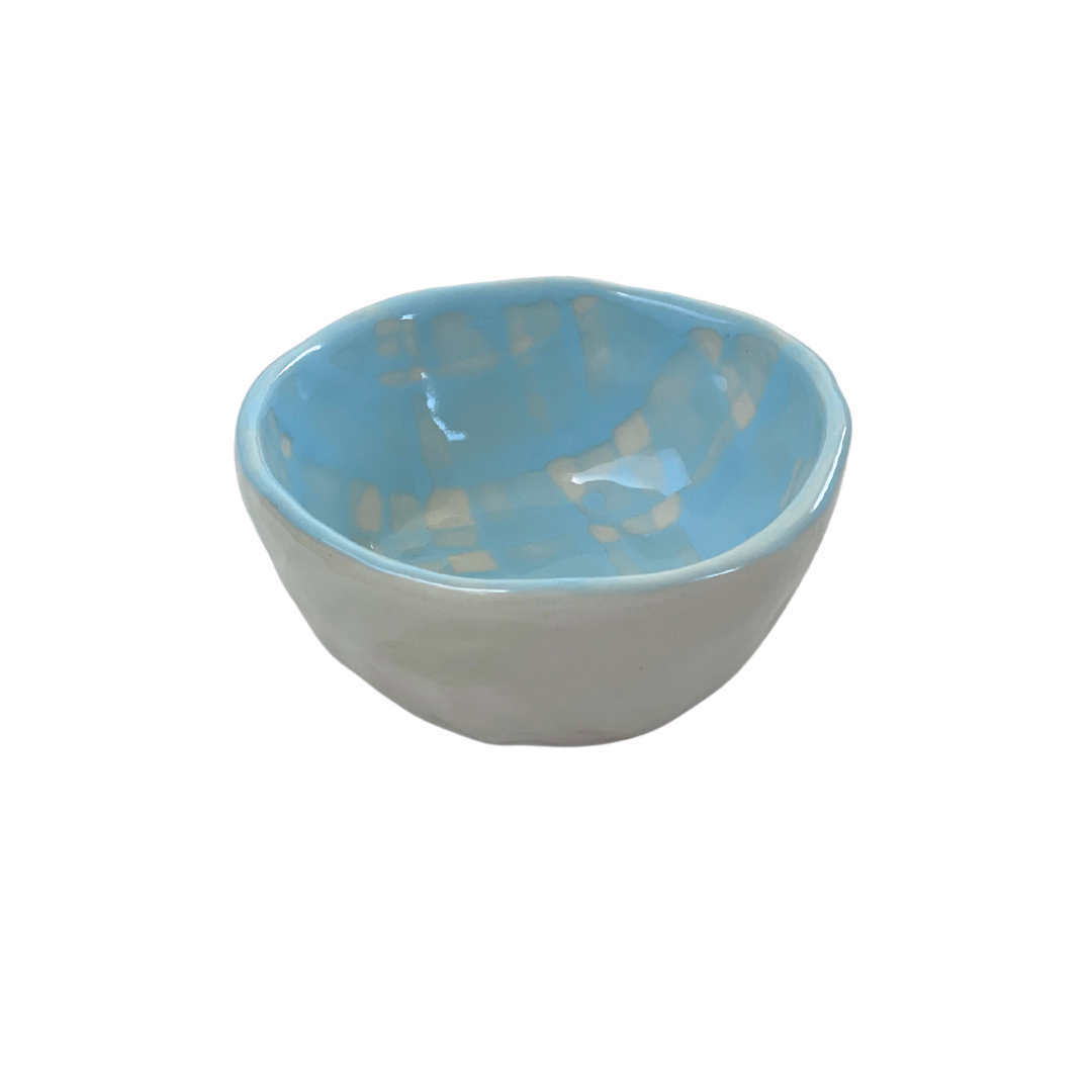blue gingham trinket bowl 02